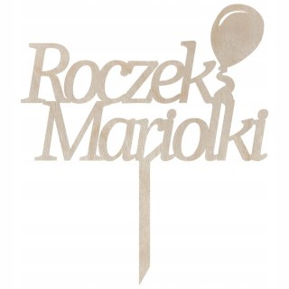 Personalizowany Topper na Roczek Tort DOWOLNE IMIĘ Balonik Box Dekor Eko