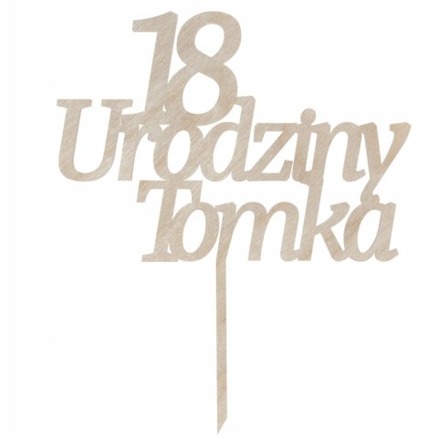 Personalizowany Topper na Tort Urodziny TWÓJ NAPIS Dowolny Okazja Dekor Eko