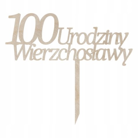 Personalizowany Topper na Tort Urodziny TWÓJ NAPIS Dowolny Okazja Dekor Eko