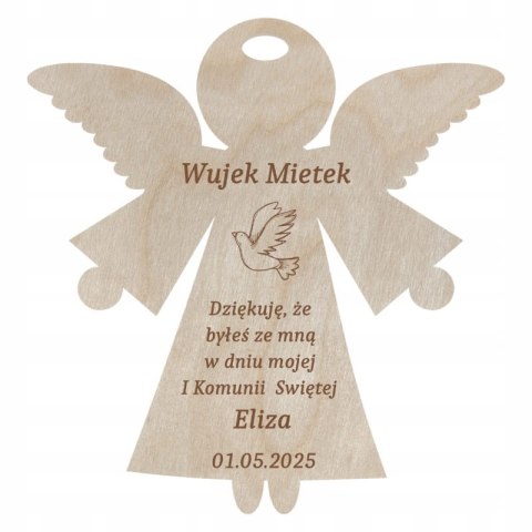 Podziękowania dla Gości Komunia Święta Magnes Personalizowane Podziękowanie