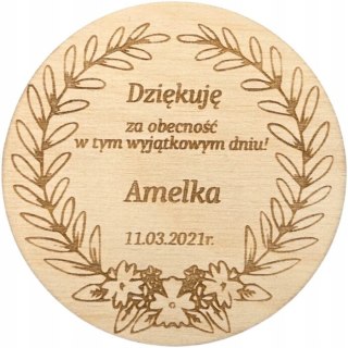 Podziękowanie MAGNES na Lodówkę dla Gości PERSONALIZOWANE I Komunia Święta