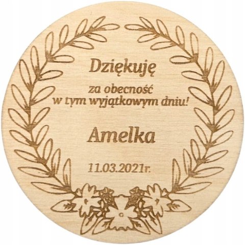 Podziękowanie MAGNES na Lodówkę dla Gości PERSONALIZOWANE I Komunia Święta