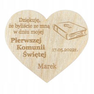 Podziękowanie dla Gości MAGNES PIERWSZA KOMUNIA PERSONALIZOWANE IMIĘ Dekor