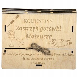 Pudełko na Pieniądze Pierwsza Komunia Koperta Komunijna Pamiątka Komunii Eko