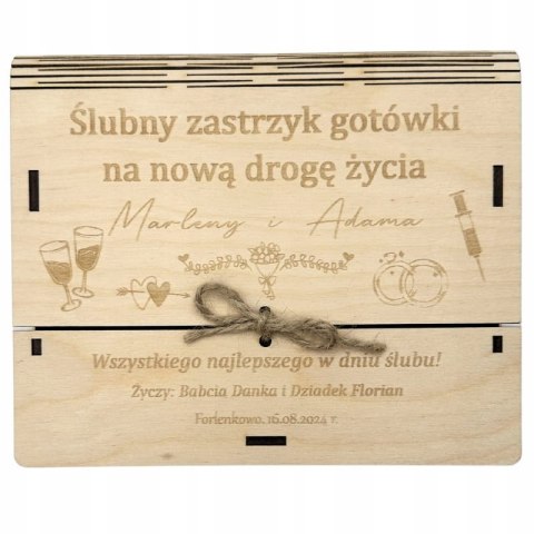 Pudełko na Pieniądze Ślub Koperta Ślubna Pieniądze Oryginalny Prezent Ślubny Pieniądze