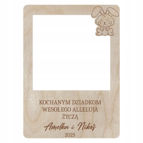 Ramka na Zdjęcie z Grawerem Prezent z Życzeniami Personalizowana Wielkanoc