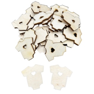 Scrapki Baby Shower Body Bluzeczki Sklejka Drewniana Naturalna Dekor 10szt