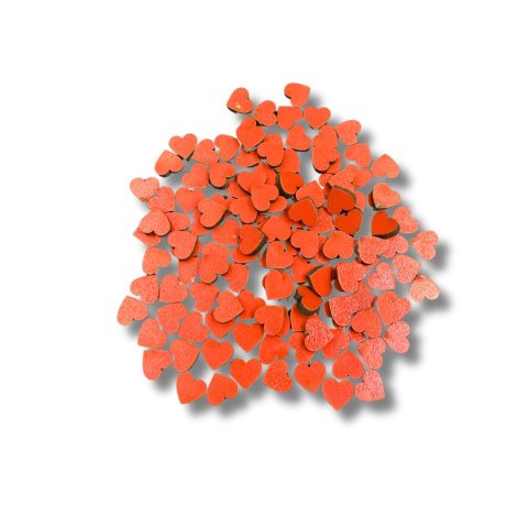 Serce CZERWONE Serduszka Scrapki Malutkie Mini Dekor Dodatek 1 cm 100 sztuk