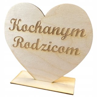 Serce na Podstawce z Napisem Grawerem na Prezent Personalizowane Dedykacją