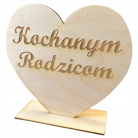 Serce na Podstawce z Napisem Grawerem na Prezent Personalizowane Dedykacją