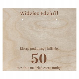 Tabliczka Urodzinowa Kartka na Pieniądze Gotówkę DOWOLNY WIEK + IMIĘ VOUCHER