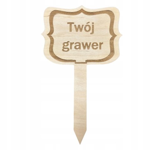Tabliczka Znacznik Etykieta do Roślin Ziół Grawerowana TWÓJ GRAWER Drewniana