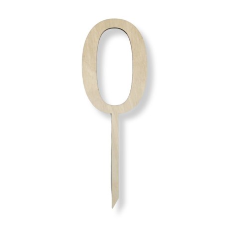Topper Cyfra 0 ZERO Drewniany Ekologiczny Naturalny Dekor Ozdoba Eko 30 CM