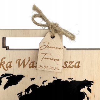 Wesele Kartka Ślubna na Pieniądze Kopertę Prezent Ślub Personalizowana Eko