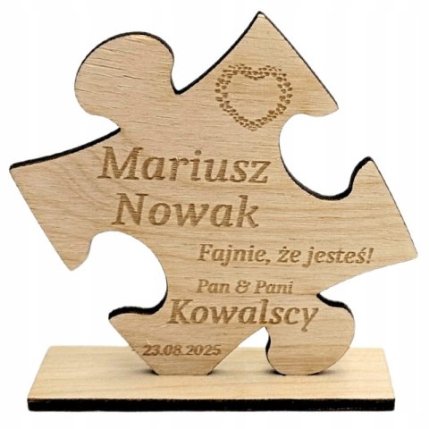 Winietka + Podziękowanie 2w1 Wesele Puzzle Podziękowanie Gości Personalizowane