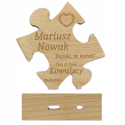 Winietka + Podziękowanie 2w1 Wesele Puzzle Podziękowanie Gości Personalizowane