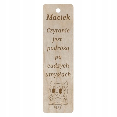 Zakładka do Książki z Imieniem Personalizowana Sowa Prezent dla Nauczyciela