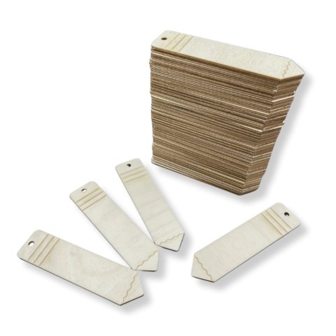 Zakładki do Książek Drewniane Ołówek - 50 szt. do Dekoracji DIY Decoupage