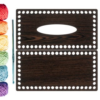 BAZA DO CHUSTECZNIKA DNO DO SZYDEŁKOWANIA PUDEŁKO NA CHUSTECZKI WENGE 26 CM
