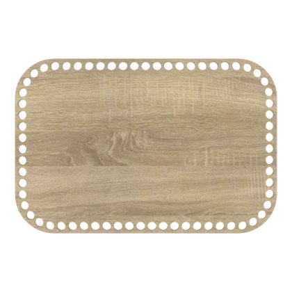 Baza Dno do Koszyka Spód Denko Kwadrat Zaokrąglone Rogi HDF 30 X 20 cm Sonoma