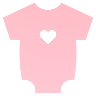 Bluzeczka z Serduszkiem Body Dziecięce Baby Shower Dekoracje RÓŻOWE 10 sztuk