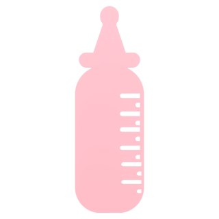 Buteleczka RÓŻOWA Baby Shower Dekoracje Butelki dla Dziecka Dziewczynki 10 szt.