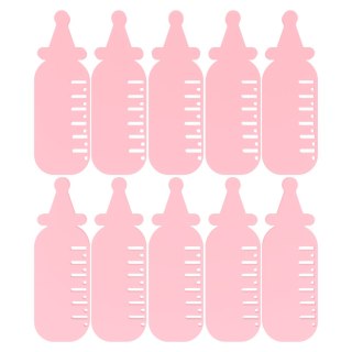 Buteleczka RÓŻOWA Baby Shower Dekoracje Butelki dla Dziecka Dziewczynki 10 szt.