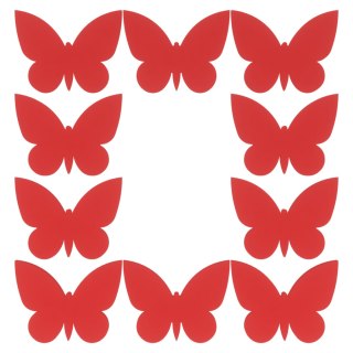 CZERWONE MOTYLKI MOTYLE SCRAPKI 5 cm ZESTAW 10 szt. DO OZDOBIENIA DEKOROWANIA