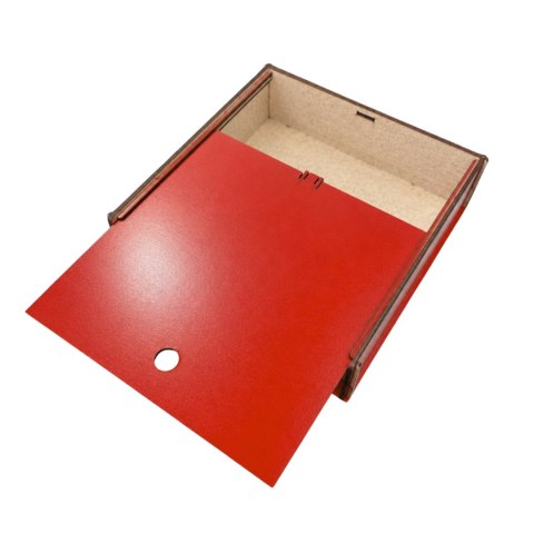 CZERWONE PUDEŁKO DUŻE SZKATUŁKA NA PAMIĄTKI DROBIAZGI BIŻUTERIĘ DECOR 20 CM