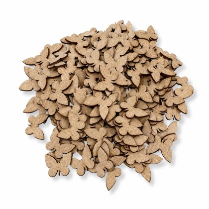 Drewniane Motylki 5 cm Motyle Scrapki do Prac Kreatywnych 200 sztuk Surowy