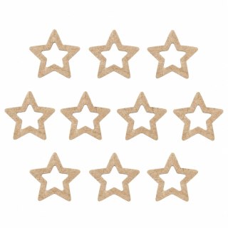 GWIAZDKI DREWNIANE Surowy HDF Gwiazdka Gwiazdeczki do Ozdabiania 2 cm 10 sztuk
