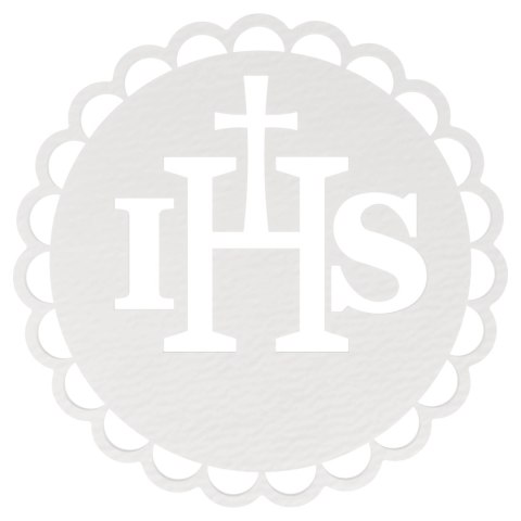HOSTIA IHS PIERWSZA KOMUNIA ŚWIĘTA PAMIĄTKA I KOMUNII ŚWIĘTEJ BIAŁA 5 cm