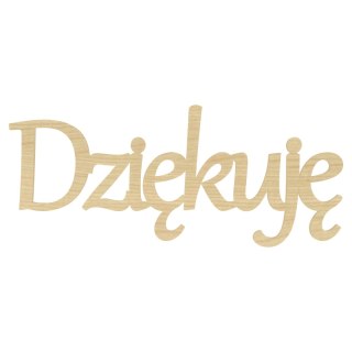 KLON NAPIS DZIĘKUJĘ PODZIĘKOWANIE WESELE ŚLUB DEKOR OZDOBA PREZENT 13 X 5 cm