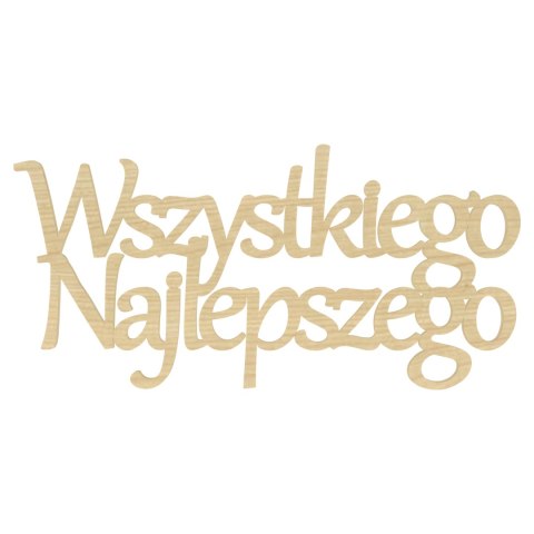 KLON NAPIS WSZYSTKIEGO NAJLEPSZEGO URODZINY WESELE DEKOR 15 X 7,5 cm REZENT