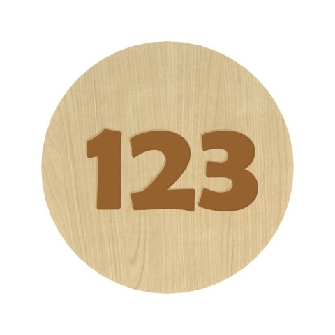 KLON PLAKIETKI TABLICZKI 8 CM NA SZUFLADY ORGANIZERY POJEMNIKI DZIECI 123