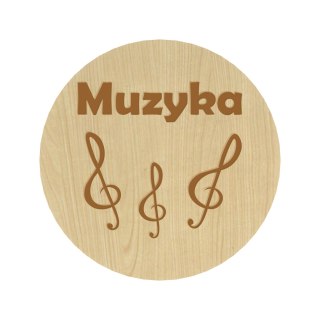 KLON PLAKIETKI TABLICZKI NA SZUFLADY ORGANIZERY POJEMNIKI MUZYKA DEKOR 8 CM