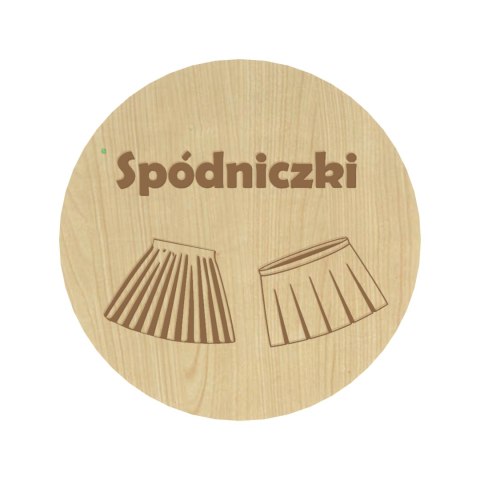 KLON PLAKIETKI TABLICZKI NA SZUFLADY ORGANIZERY POJEMNIKI SPÓDNICZKI 8 CM