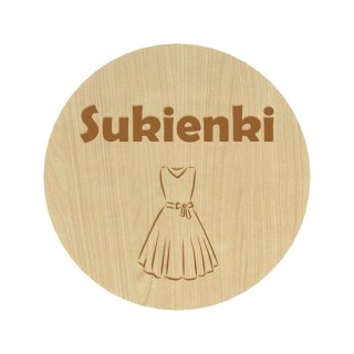 KLON PLAKIETKI TABLICZKI NA SZUFLADY ORGANIZERY POJEMNIKI SUKIENKI 8 CM