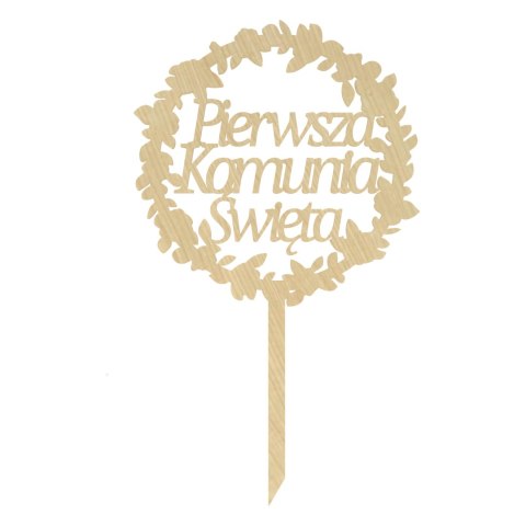 KLON TOPPER NA TORT PIERWSZA KOMUNIA ŚWIĘTA KWIATKI DEKORACJA DO KWIATÓW TOPER