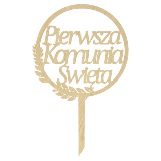 KLON TOPPER PIERWSZA KOMUNIA ŚWIĘTA MINI WIANEK DO TORTU DO KWIATÓW DEKORACJA