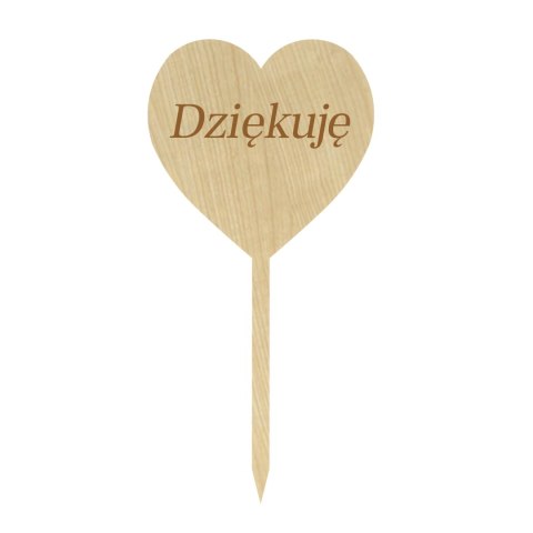 KLON TOPPER SERCE DZIĘKUJE NA PIKU DO KWIATÓW FLOWERBOX DEKOR DO PREZENTU