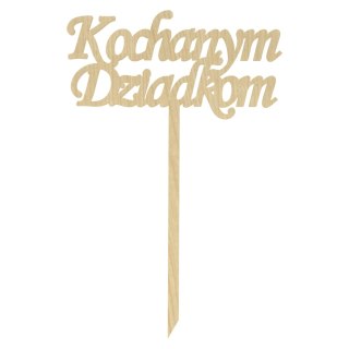 KOCHANYM DZIADKOM TOPPER NA PIKU DZIEŃ BABCI I DZIADKA KLON 12,9 X 19,7 cm