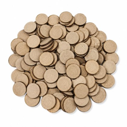 Kółka Koła Drewniane 4 cm 300 sztuk do Ozdabiania Malowania Koło Surowy DIY
