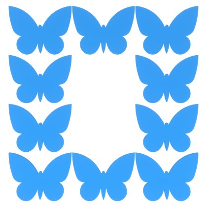 Motyl Motylek Motylki do Prac Plastycznych Kreatywnych 4 cm NIEBIESKI 10 szt.