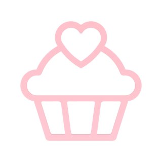 Muffinka RÓŻOWA Muffinki Babeczki Babeczka Dekoracja Ozdoba 5 cm 10 sztuk
