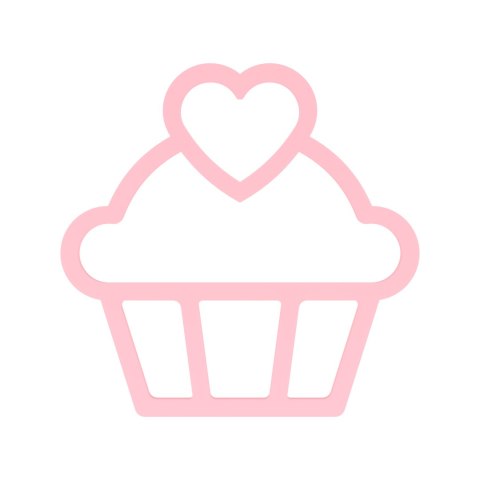 Muffinka RÓŻOWA Muffinki Babeczki Babeczka Dekoracja Ozdoba 5 cm 10 sztuk