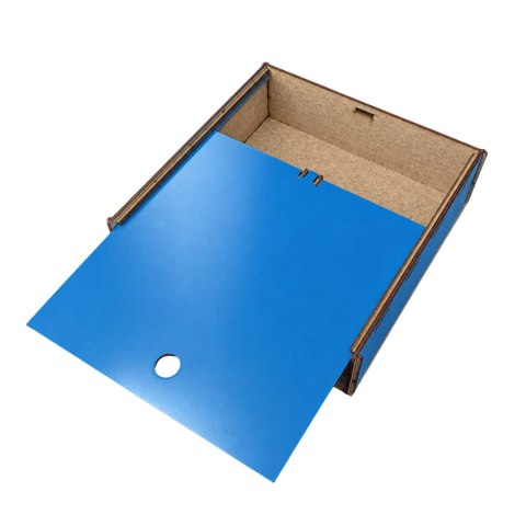 NIEBIESKIE PUDEŁKO DUŻE SZKATUŁKA NA PAMIĄTKI DROBIAZGI BIŻUTERIĘ DECOR 20 CM