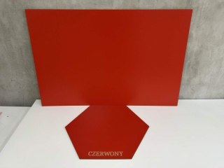 Płyta HDF 3mm Jednostronnie CZERWONA 15 sztuk 460 X 300 mm