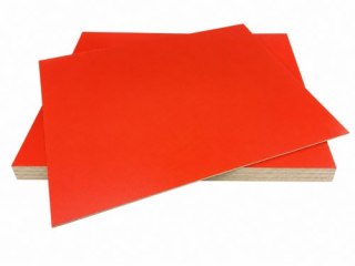 Płyta HDF 3mm Jednostronnie CZERWONA 15 sztuk 460 X 600 mm