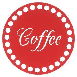 Podkładka pod Kubek do Szydełkowania Szklankę Okrągła Coffee Baza CZERWONA